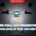 Đèn Full LED Projector trên xe điện Daelim Nova chiếu sáng ban đêm