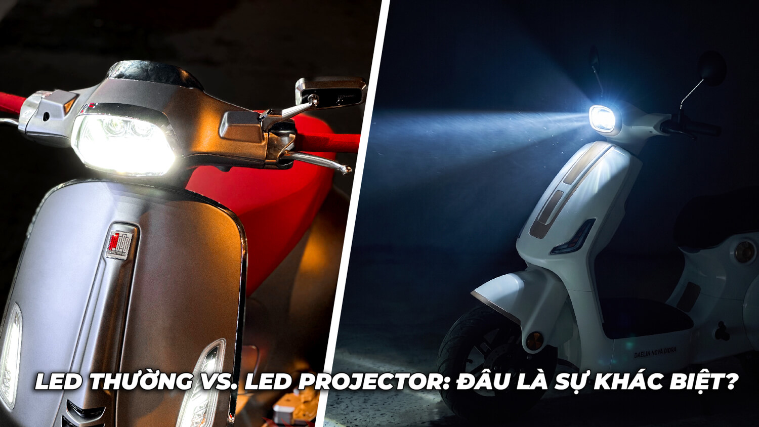 Đèn LED Projector sử dụng thấu kính hội tụ để gom sáng tốt hơn, hạn chế tán xạ và hỗ trợ tầm nhìn rõ ràng hơn khi đi đêm.